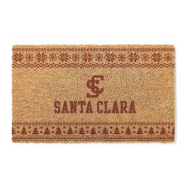 Jardine - Santa Clara Broncos 18" x 30" Holiday Coir Doormat - Brown