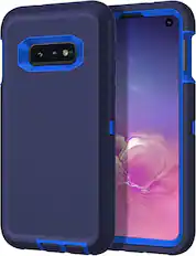 Front. Entronix - Entronix Case Compatible with Galaxy S10e - Heavy Duty Protection - Navy.