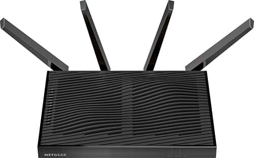NETGEAR - Nighthawk X8 AC5300 Tri-Band Quad Stream Wi-Fi Router - Black - Larger Front