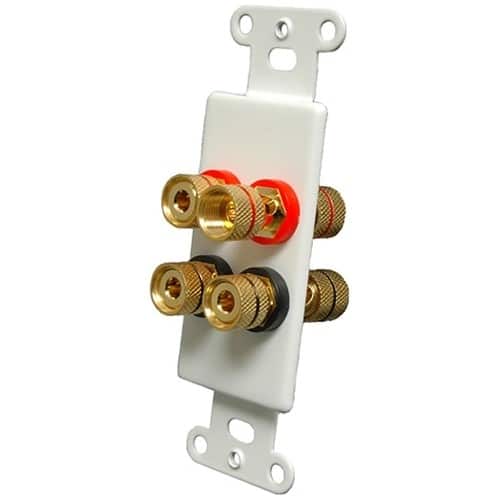 Front Standard. OEM Systems - 4 Port 5-Way Binding Posts Insert.