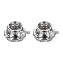 Unique Bargains - Dumbbell Collars, Barbell Spin Lock Anti Slip Weight Lifting Clip 1" 2pcs Steel for 1" Barbell/Dumbbell - Silver