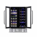 Alt View Zoom 15. NewAir - 18-Bottle Wine and 60-Can Dual Zone Beverage Cooler - Stainless steel.