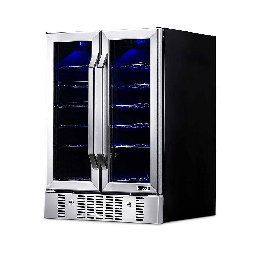 Best Buy NewAir 24" Builtin Dual Zone 18 Bottle and 58 Can Wine and