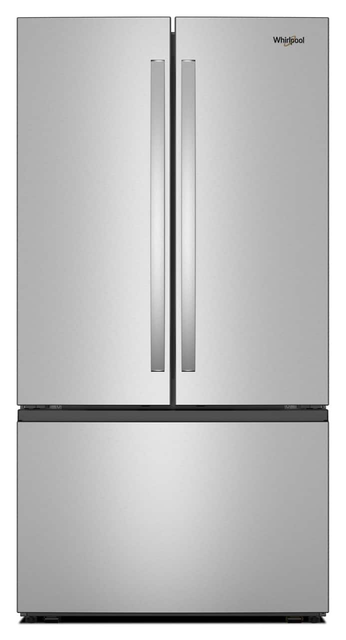 Whirlpool - 31 Cu.Ft. French Door Refrigerator with Ice Maker and Family-Sized Capacity - Fingerprint-Resistant Stainless Finish - Front_Zoom