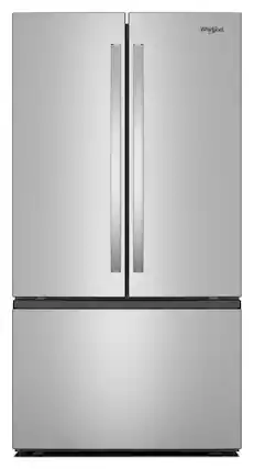 Front. Whirlpool - 31 Cu.Ft. French Door Refrigerator with Ice Maker and Family-Sized Capacity - Fingerprint-Resistant Stainless Finish.