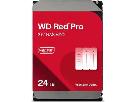 WD Red Pro
3.5" NAS HDD
OptiNAND™ Technology
24 TB
Western Digital