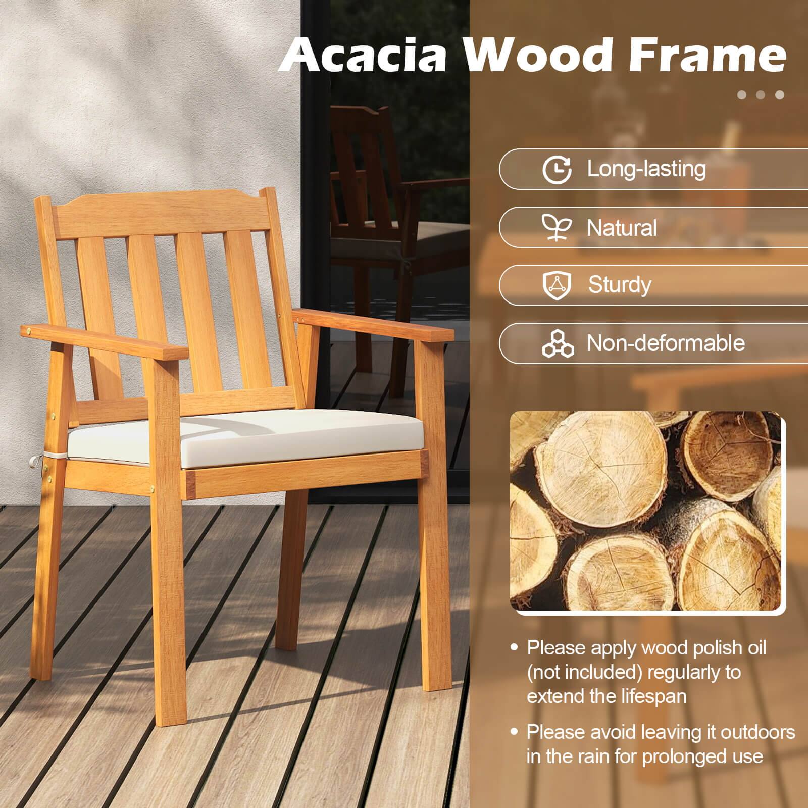 Acacia Wood Frame

- Long-lasting
- Natural
- Sturdy
- Non-deformable

Please apply wood polish oil (not included) regularly to extend the lifespan. Please avoid leaving it outdoors in the rain for prolonged use.