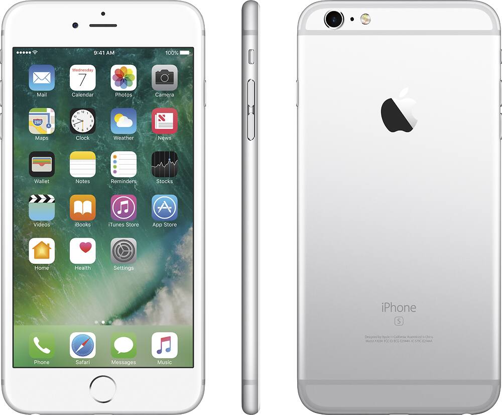 Alt View 11. Apple - iPhone 6s Plus 16GB - Silver.