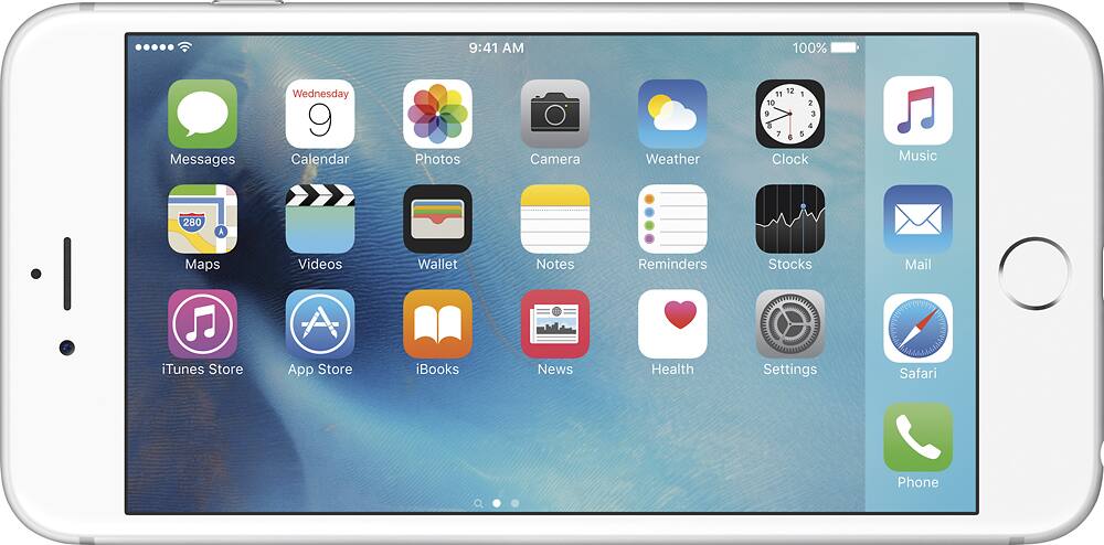 Alt View 12. Apple - iPhone 6s Plus 16GB - Silver.