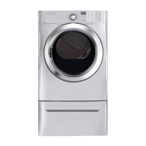 Front. Frigidaire - 7.0 Cu. Ft. 10-Cycle Electric Dryer with Steam - Classic silver.