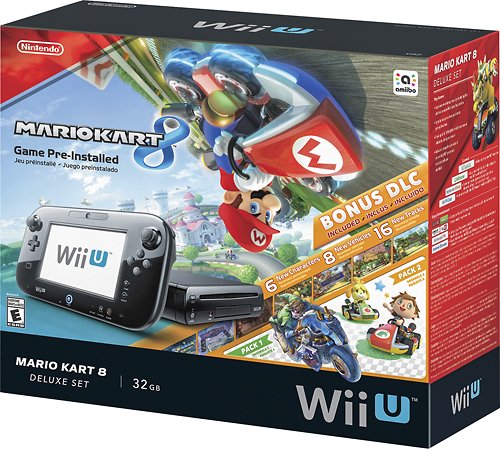 Nintendo Wii U 32gb Console Deluxe Set With Mario Kart 8 Black Wupskagp Best Buy 6023
