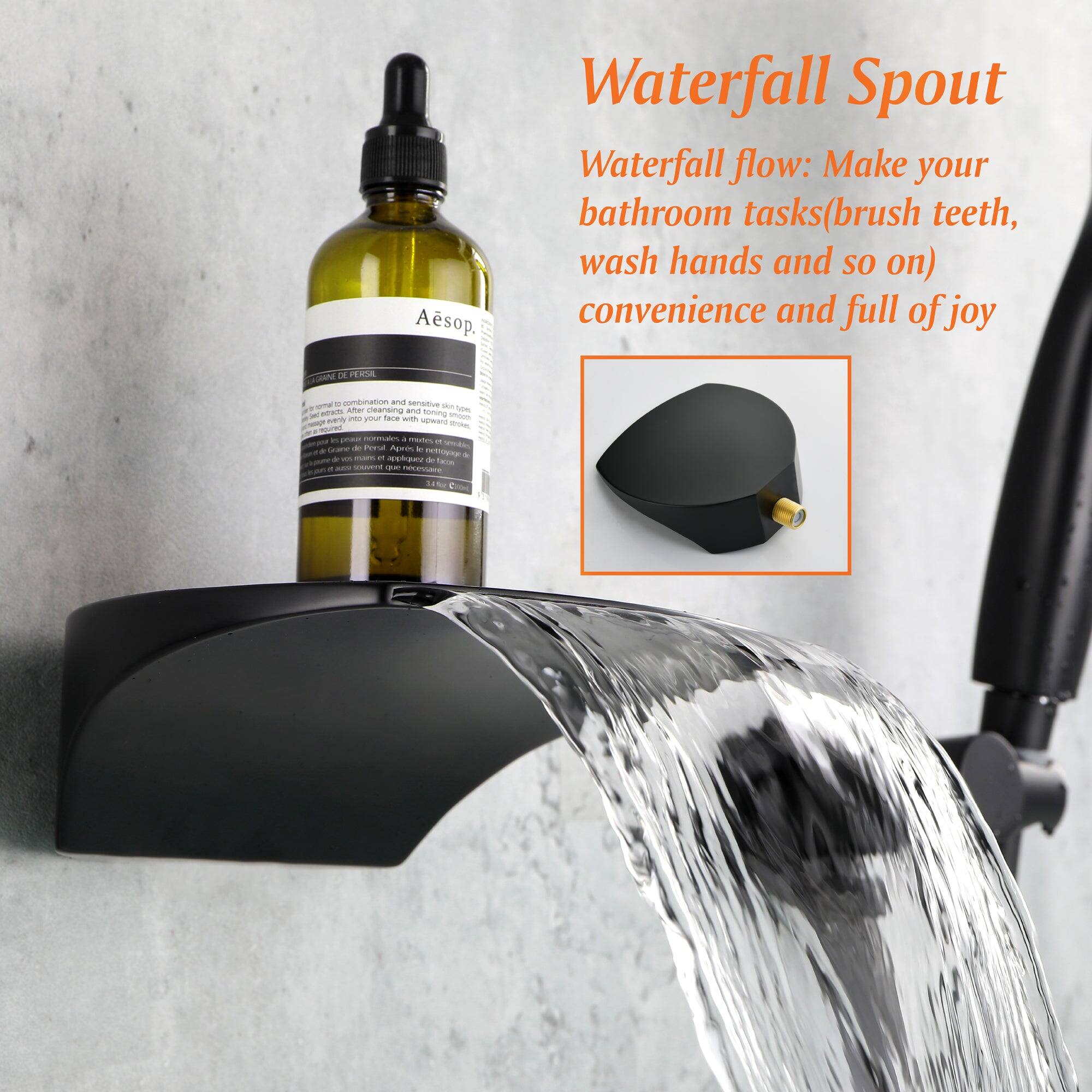 Waterfall Spout

Waterfall flow: Make your bathroom tasks (brush teeth, wash hands and so on) convenience and full of joy