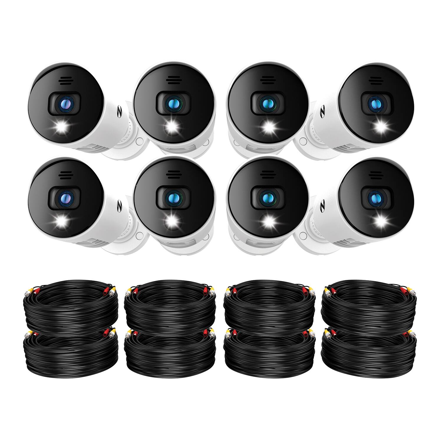 Alt View 17. Night Owl - 8-Channel, 8-Camera Indoor/Outdoor Wired 1080p HD 1TB DVR Spotlight Cameras - White.