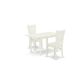 East West Furniture - Dining Table- Dining Chairs - Brown