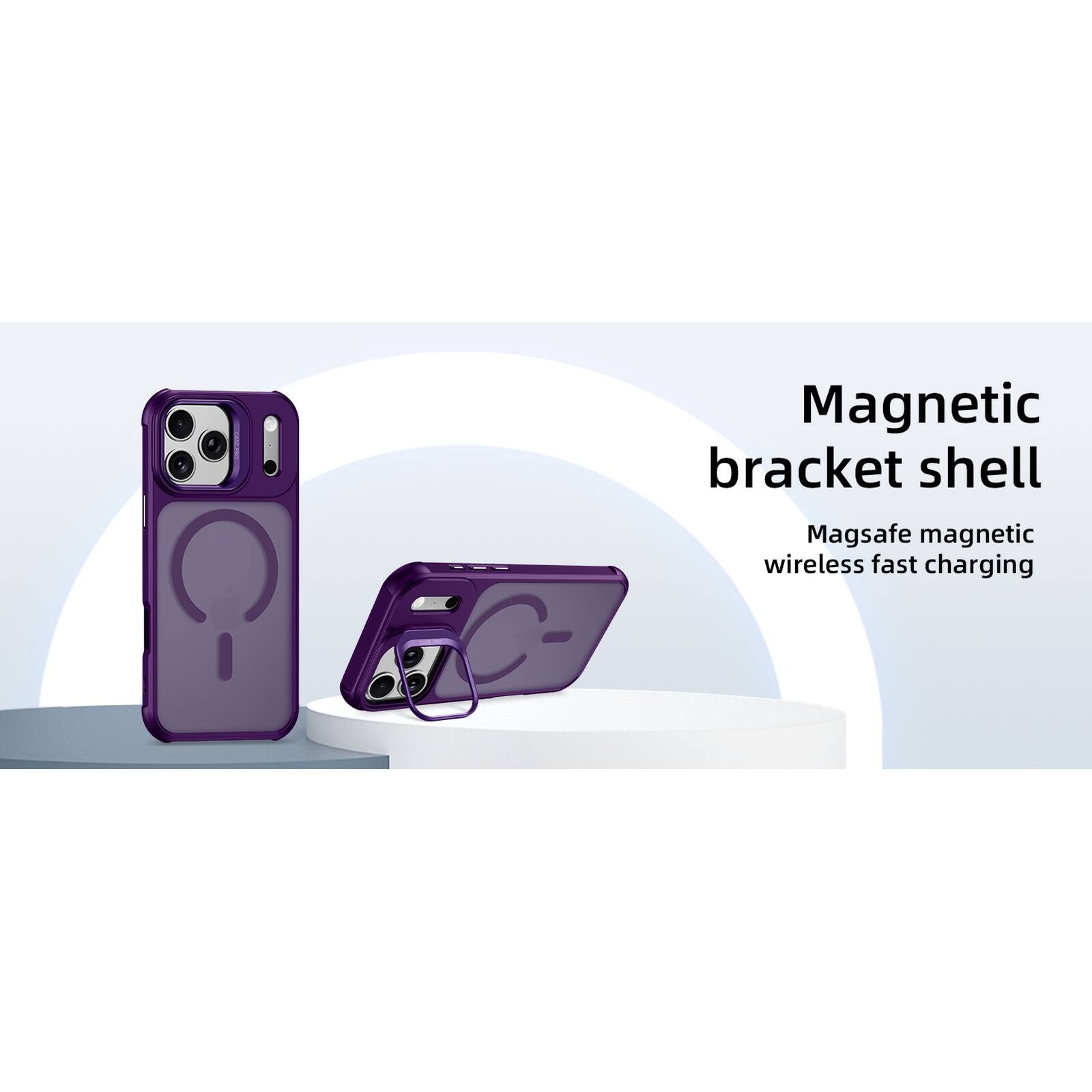 Magnetic bracket shell  
Magsafe magnetic wireless fast charging