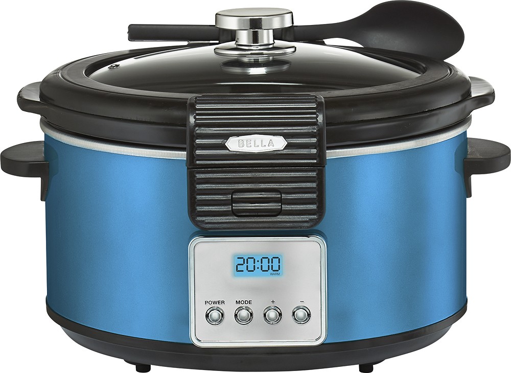 BELLA 13745 Dots Collection Slow Cooker, 6-Quart, Teal