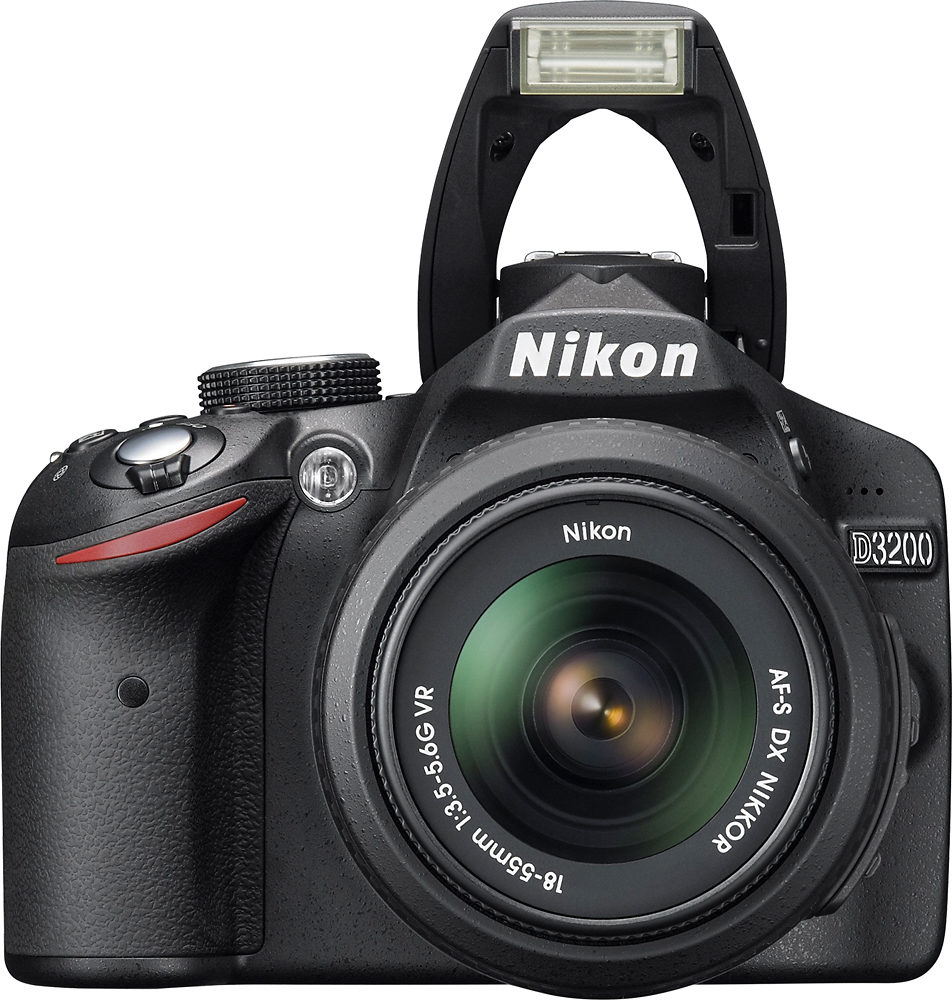 Best Buy: Nikon D3200 DSLR Camera with 18-55mm VR II and 55-200mm VR II  Lenses Black 13493