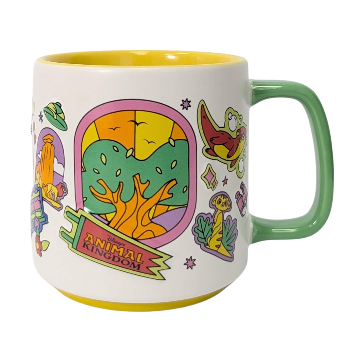 Starbucks - Discovery Series Disney's Animal Kingdom Ceramic Mug, 14 Oz - Yellow