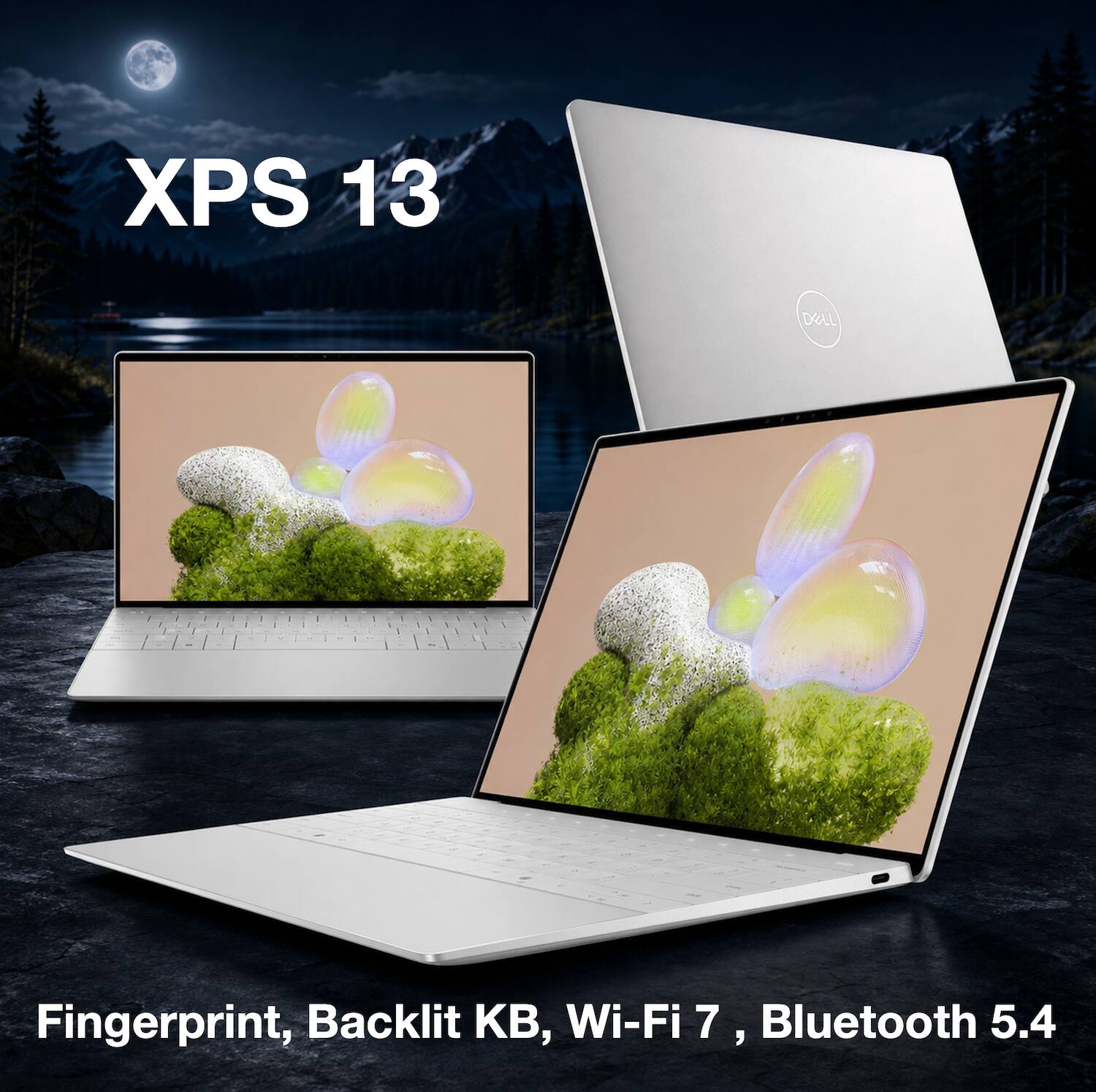 XPS 13  
Fingerprint, Backlit KB, Wi-Fi 7, Bluetooth 5.4