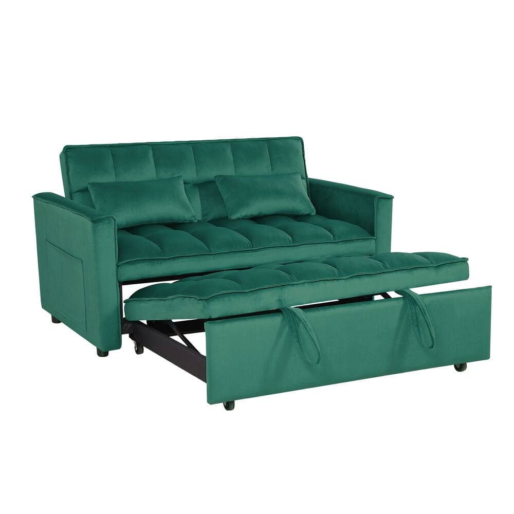 Kadyn 54 Inch Adjustable Backrest Sofa, Sofa Bed, Futon Sofa with ...