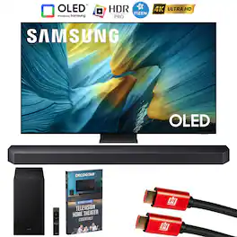 Bundle - Samsung - 83 inch OLED 4K S95F Vision AI Smart TV (2025) w/ Soundbar +Subwoofer