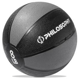 Philosophy Gym - Medicine Ball - Weighted Fitness Ball - Non-Slip Grip - Black