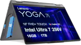Lenovo - Yoga 7i 2-in-1 16" FHD+ Touchscreen Laptop - Core Ultra 7 256V 2024 - 16GB RAM - 1TB SSD - Yoga Pen - Copilot+ PC - Luna Grey