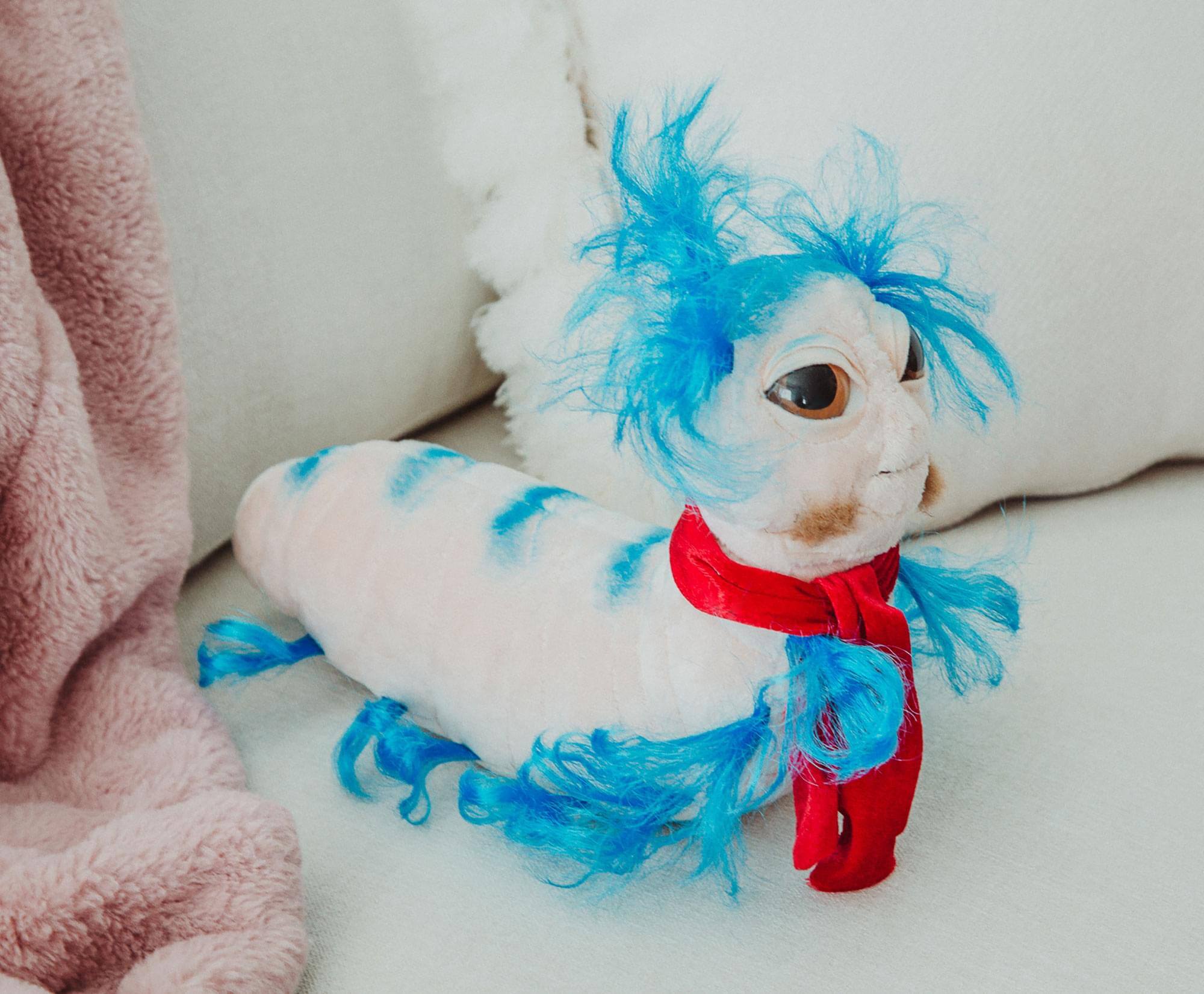 Alt View 2. Toy Vault - Labyrinth The Worm 14-Inch Character Plush Toy | Toynk Exclusive - Blue.