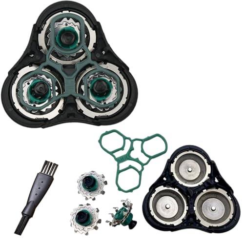 Front. DORLUKFU - RQ11 Replacement Shaver Heads Compatible with Philipss Norelcos Sensotouch for 2D Electric Shaver(1100 Series) 1150x.