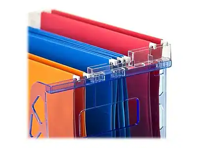 Officemate Glacier Desk Top File Organizer, Blue Transparent Blue 23221 ...