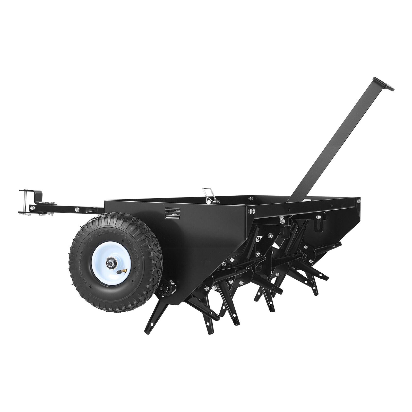 Alt View 5. VEVOR - VEVOR Tow Behind Plug Aerator, 48 in Lawn Core Aerator Tool Universal Hitch, 150lbs Weight Capacity - Black.