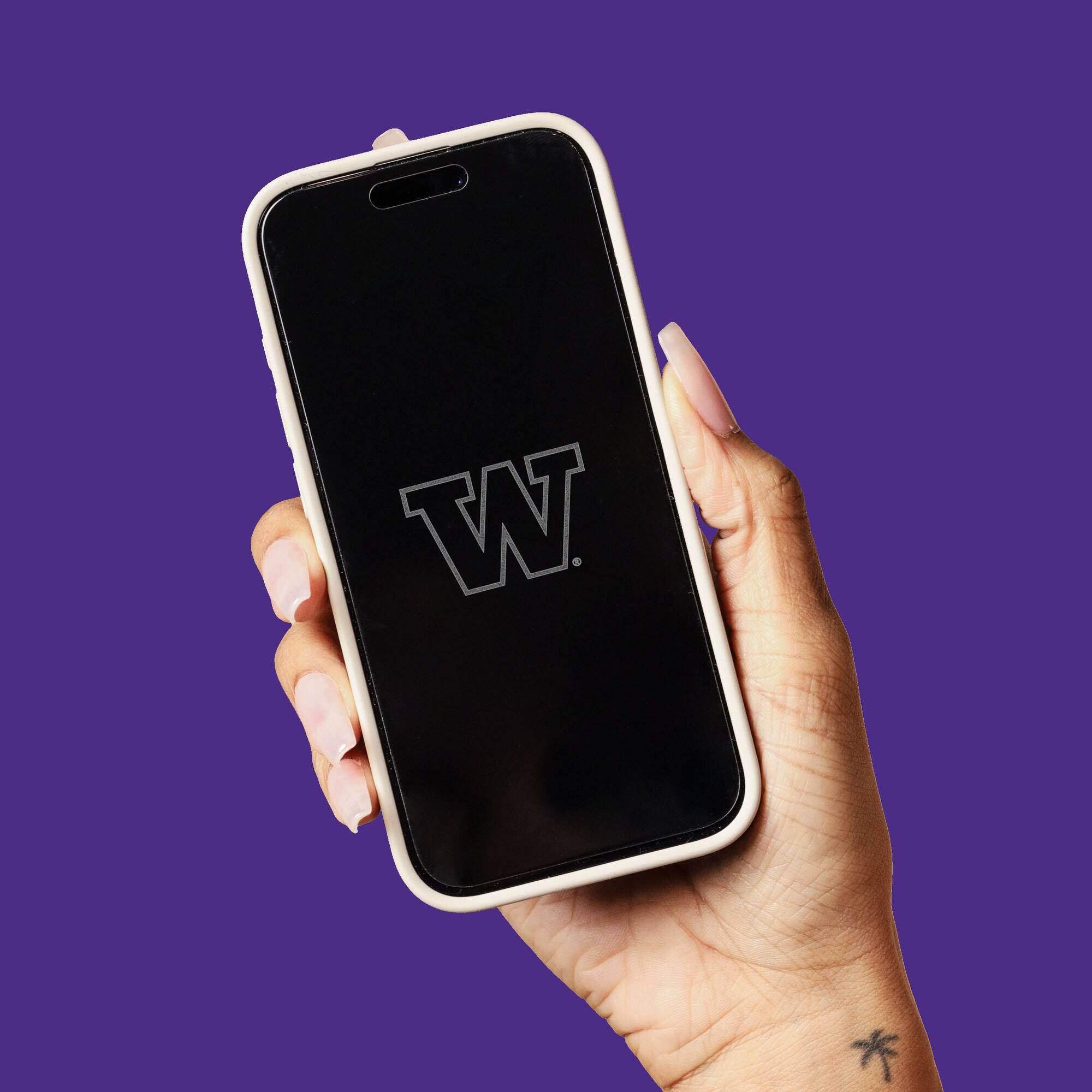 Alt View 3. Screen Skinz - Washington Huskies Clear iPhone Screen Protector - 13 Pro Max/14 Plus - Multicolor.