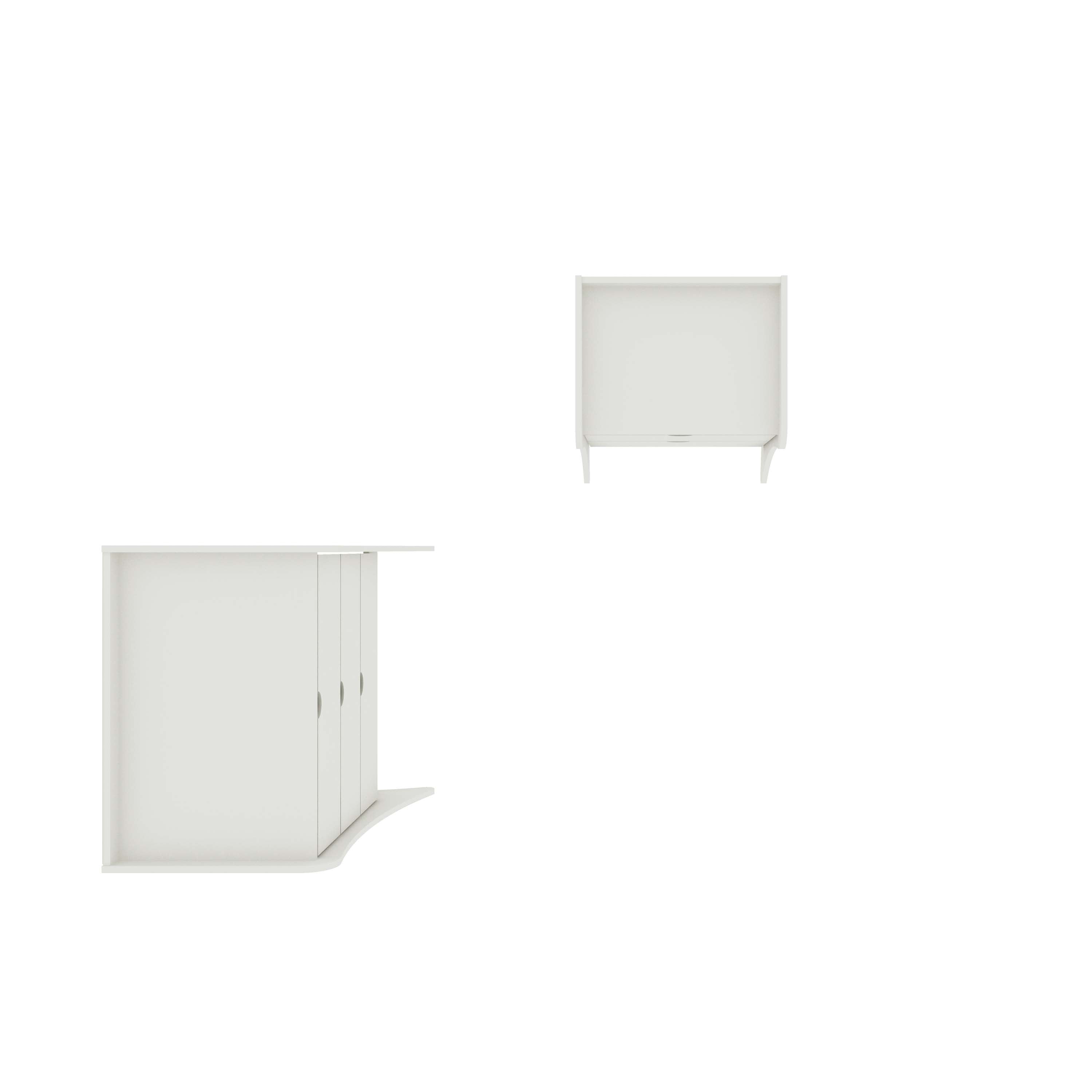 Alt View 4. Manhattan Comfort - Coney Mid-Century Modern 2-Piece Dresser Set - White.