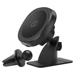 Nimbus9 - Wireless Charging Magnetic Vent/Dash Phone Mount Kit - Black