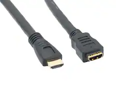 Front. Cable Leader - 4K High-Speed HDMI Extension Cable Male to Female with Ethernet, 4K@60Hz HDMI 2.0 for TV, Console, Wall Mount - Black.