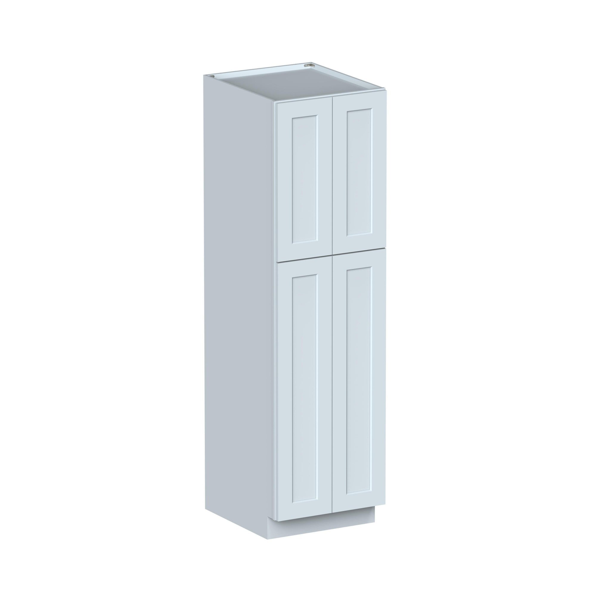 Alt View 1. Boyel Living - 24in.W x27in.D x84in.H DOVE GREY TALL PANTRY CABINET Fully assembled Cabinet With Two HDF Doors - Gray.