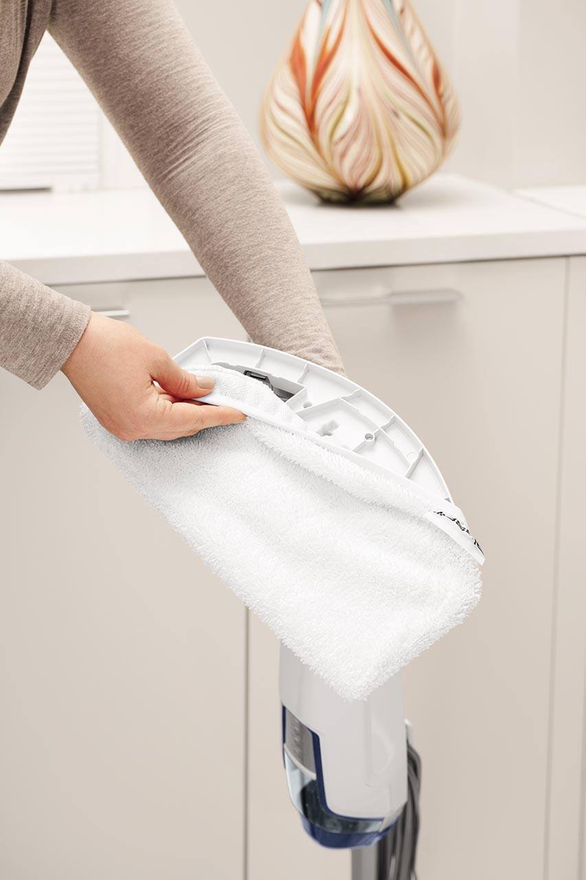 Alt View 7. BISSELL - PowerFresh Deluxe Corded Steam Mop - Brite White/Saphire Waltz.