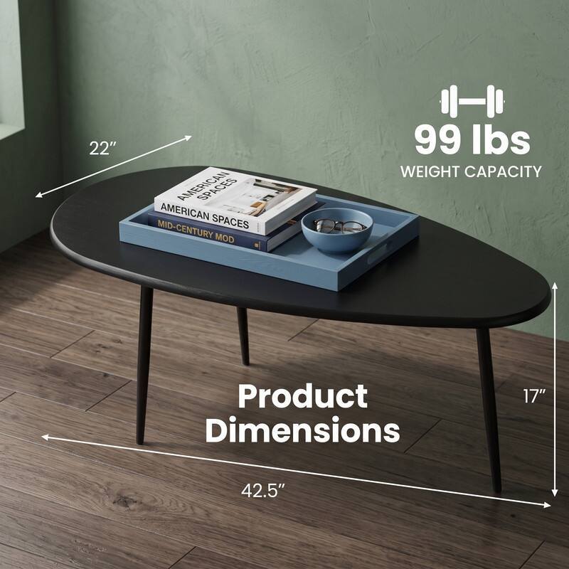 22"  
AMERICAN SPACES  
MID-CENTURY MOD  
99 lbs WEIGHT CAPACITY  
Product Dimensions  
17" x 42.5"