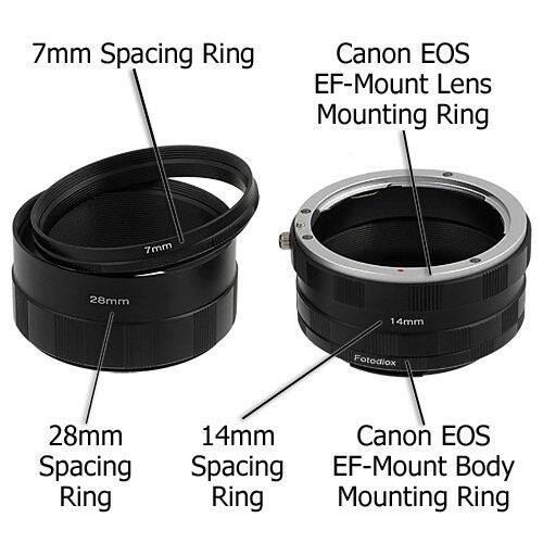7mm Spacing Ring  
Canon EOS EF-Mount Lens Mounting Ring  
28mm Spacing Ring  
14mm Spacing Ring  
Canon EOS EF-Mount Body Mounting Ring