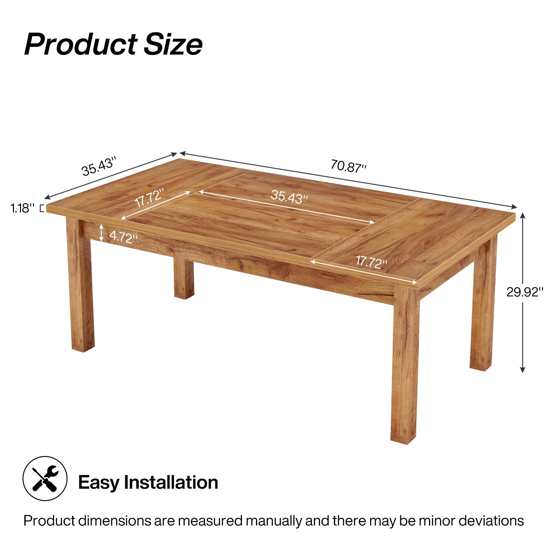 Product Size
1.18" x 35.43" x 17.72" x 4.72" x 70.87" x 35.43" x 17.72" x 29.92"

Easy Installation
Product dimensions are measured manually and there may be minor deviations