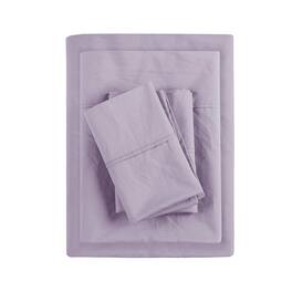 Gracie Mills - Clementine 200 Thread Count Year-Round Cotton Percale Sheet Set - Purple