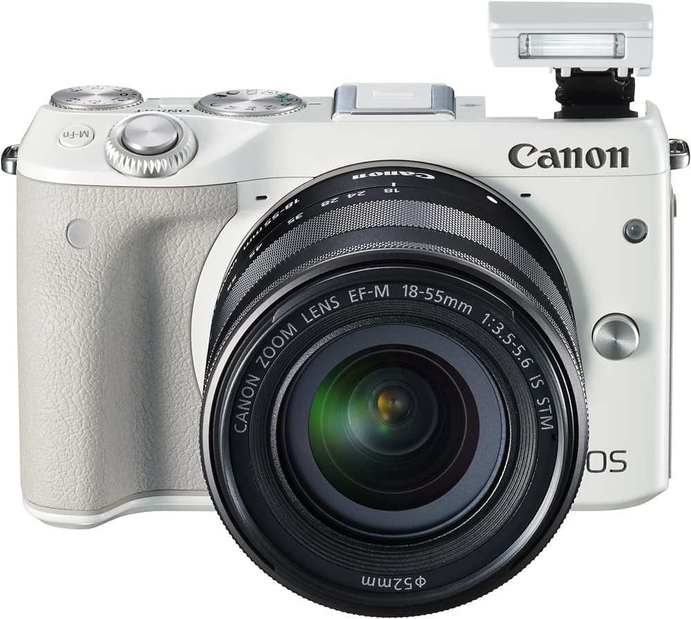 Canon EOS M3 Mirrorless Camera with EF-M 18-55mm Lens White