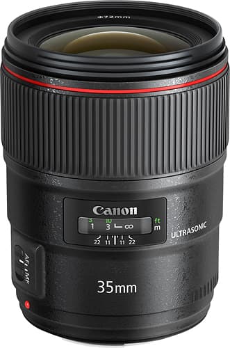 Canon - EF 35mm f/1.4L II USM Wide-Angle Lens - Black - Larger Front