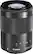 Front. Canon - EF-M 55-200mm f/4.5-6.3 IS STM Telephoto Zoom Lens - Black.