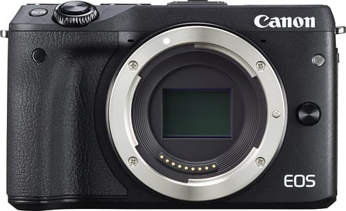 Canon - EOS M3 Mirrorless Camera (Body Only) - Black - Larger Front