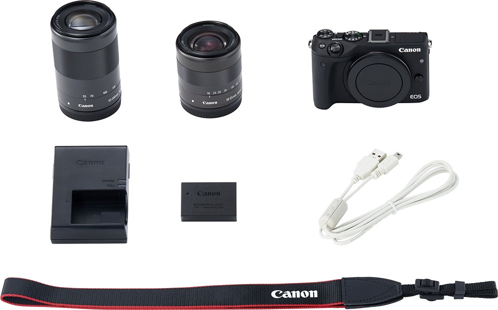 Best Buy: Canon EOS M3 Mirrorless Camera with EF-M 18-55mm and 55