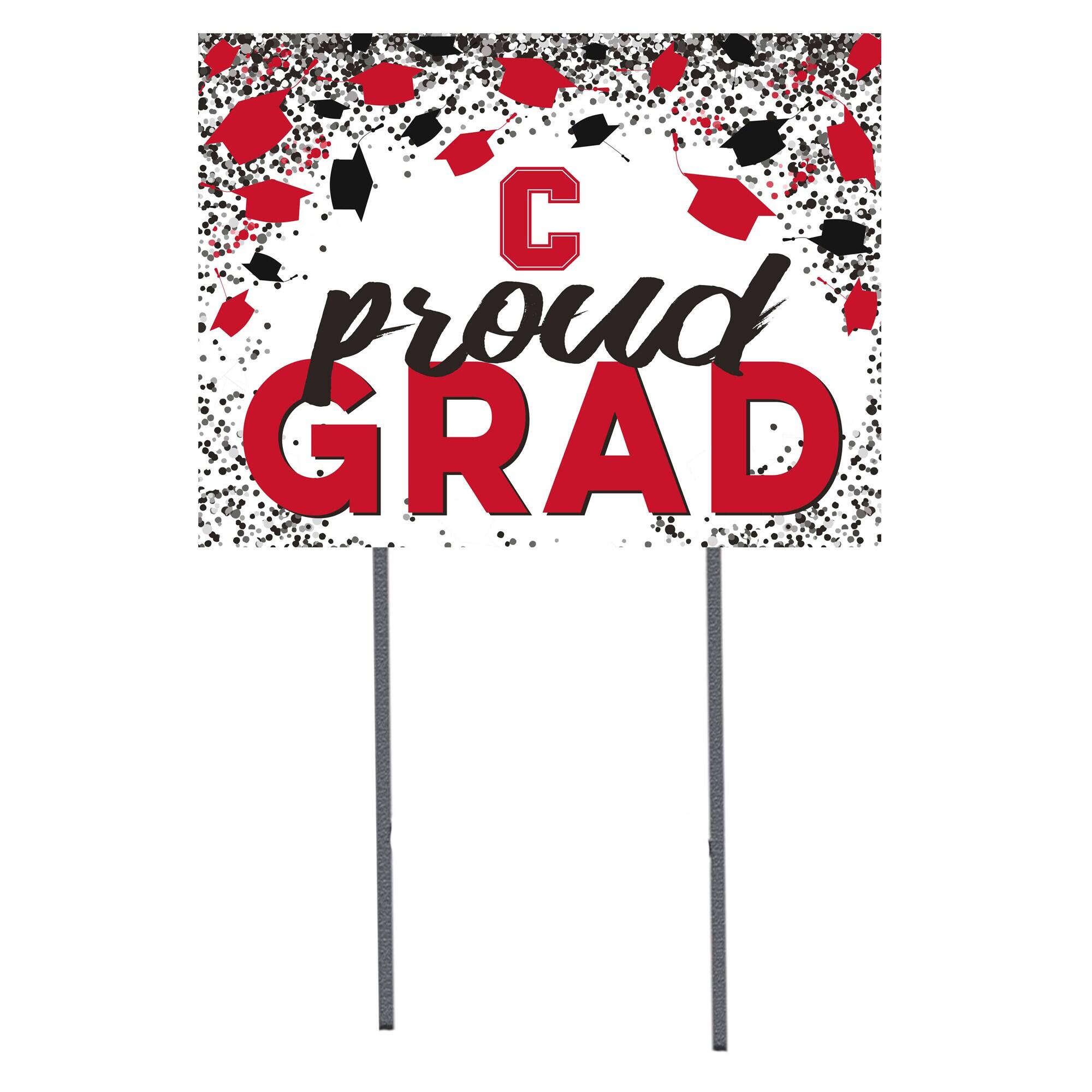 Cornell Big Red 18" x 24" Proud Grad Yard Sign