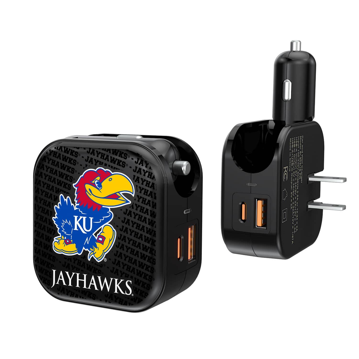 Keyscaper - Kansas Jayhawks Team Logo Dual Port USB Car & Home Charger - Multicolor price history on PriceWatchPro