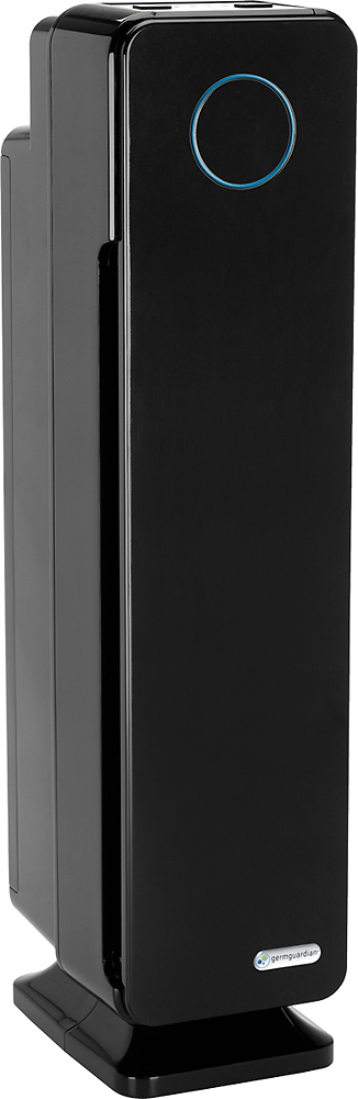 Angle View: GermGuardian - Elite Collection 167 Sq. Ft Tower Air Purifier - Black