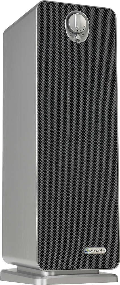 Angle View: GermGuardian - 150 Sq. Ft Air Purifier - Silver
